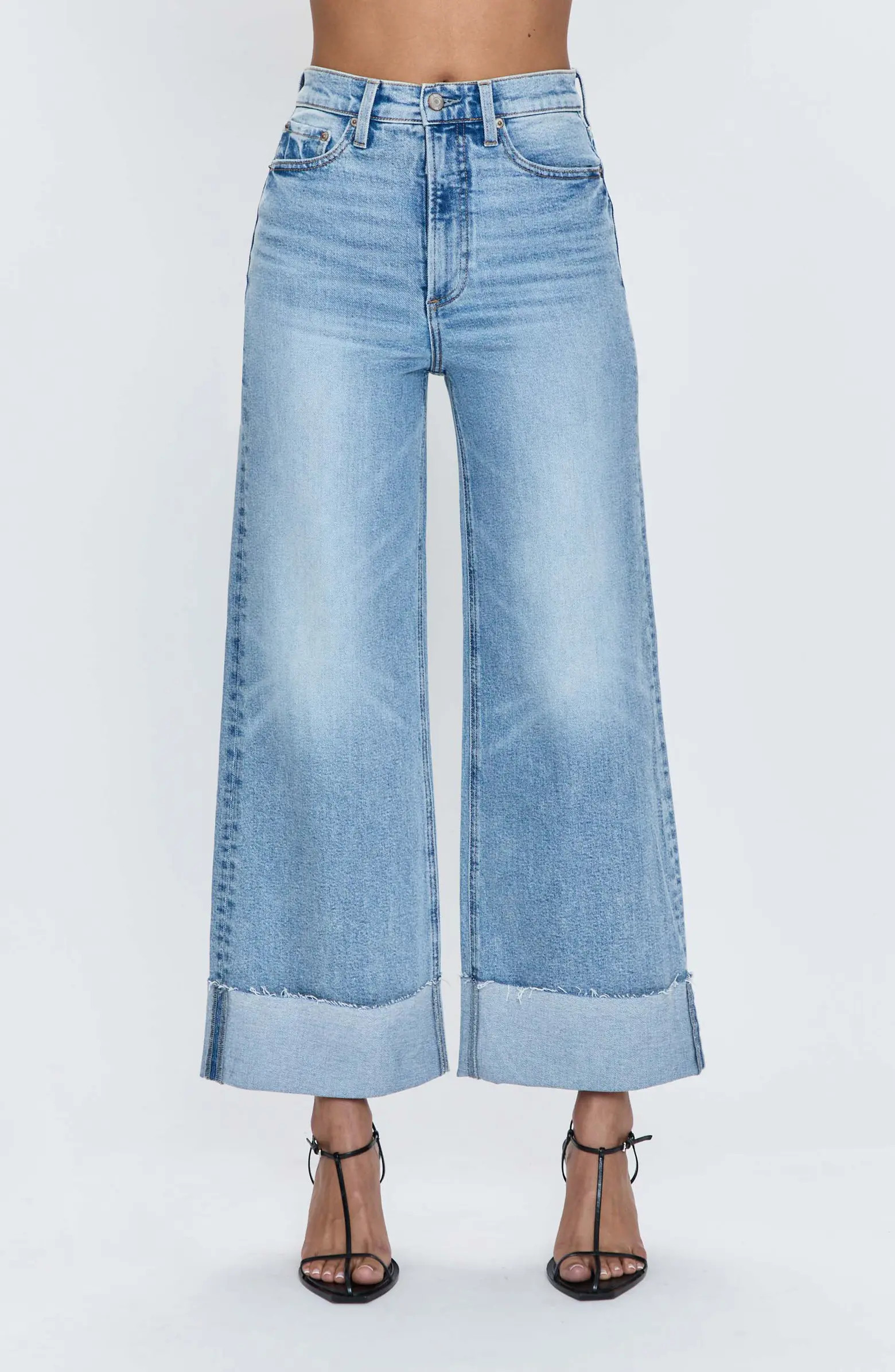 Lana Raw Hem Ankle Wide Leg Jeans | Nordstrom
