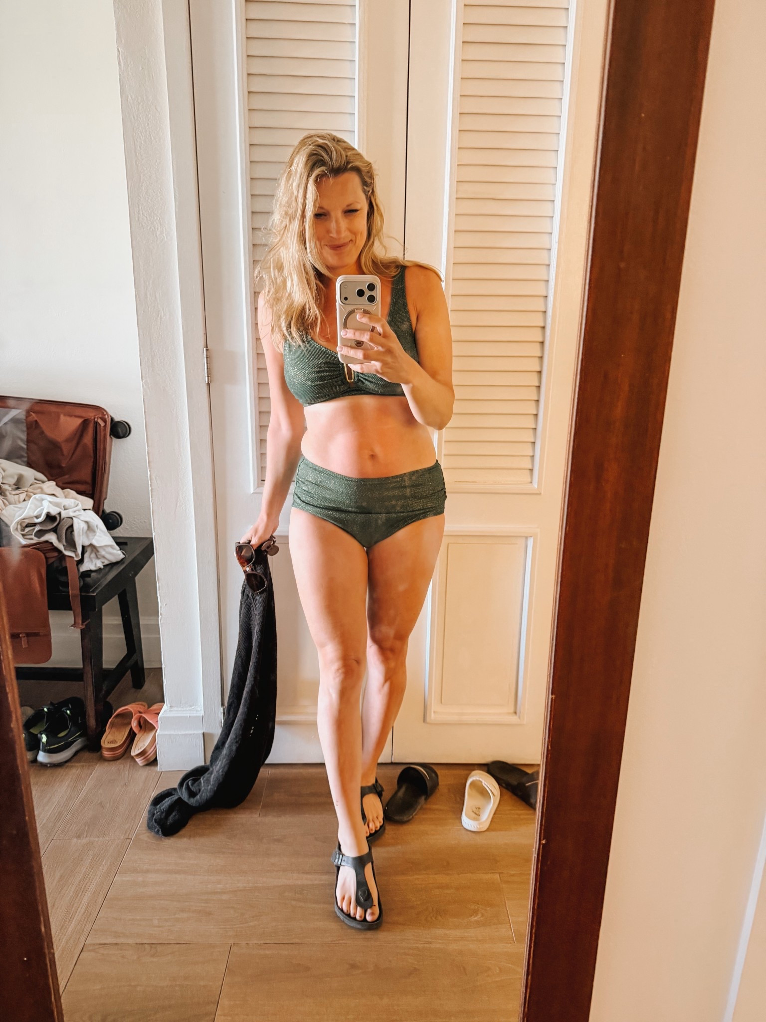 This suit!!!!!! The perfect green, gorgeous gold accent!! super comfortable and fits so well!! ￼


#LTKSwim #LTKootd #LTKgrwm