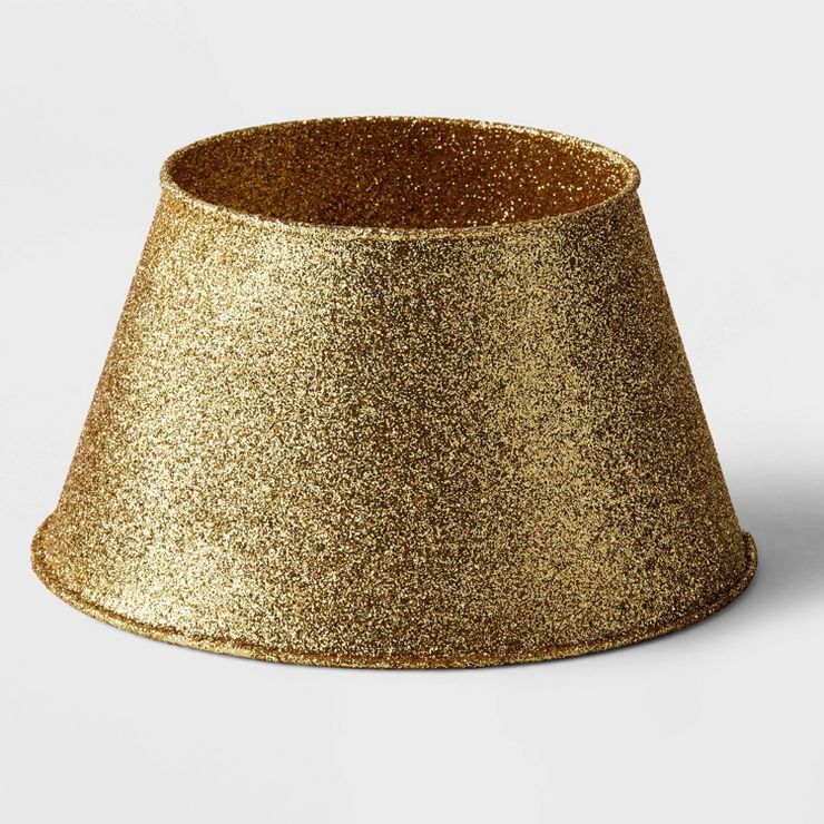 4.5" Metal Mini Christmas Tree Collar Gold Glitter - Wondershop™ | Target
