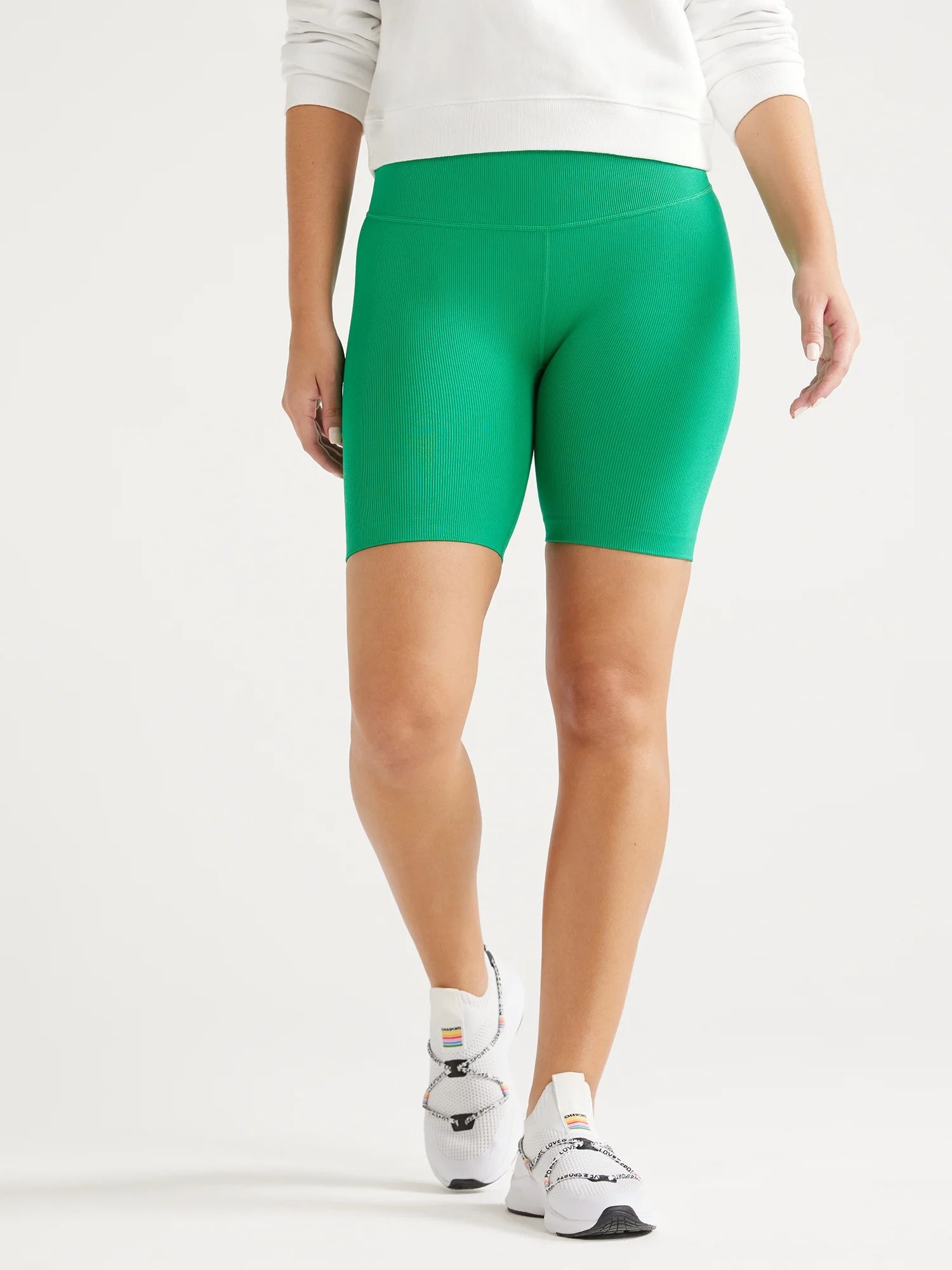 Love & Sports Women’s Seamless Ribbed Bike Shorts, 7” Inseam, Sizes XS-XXL | Walmart (US)
