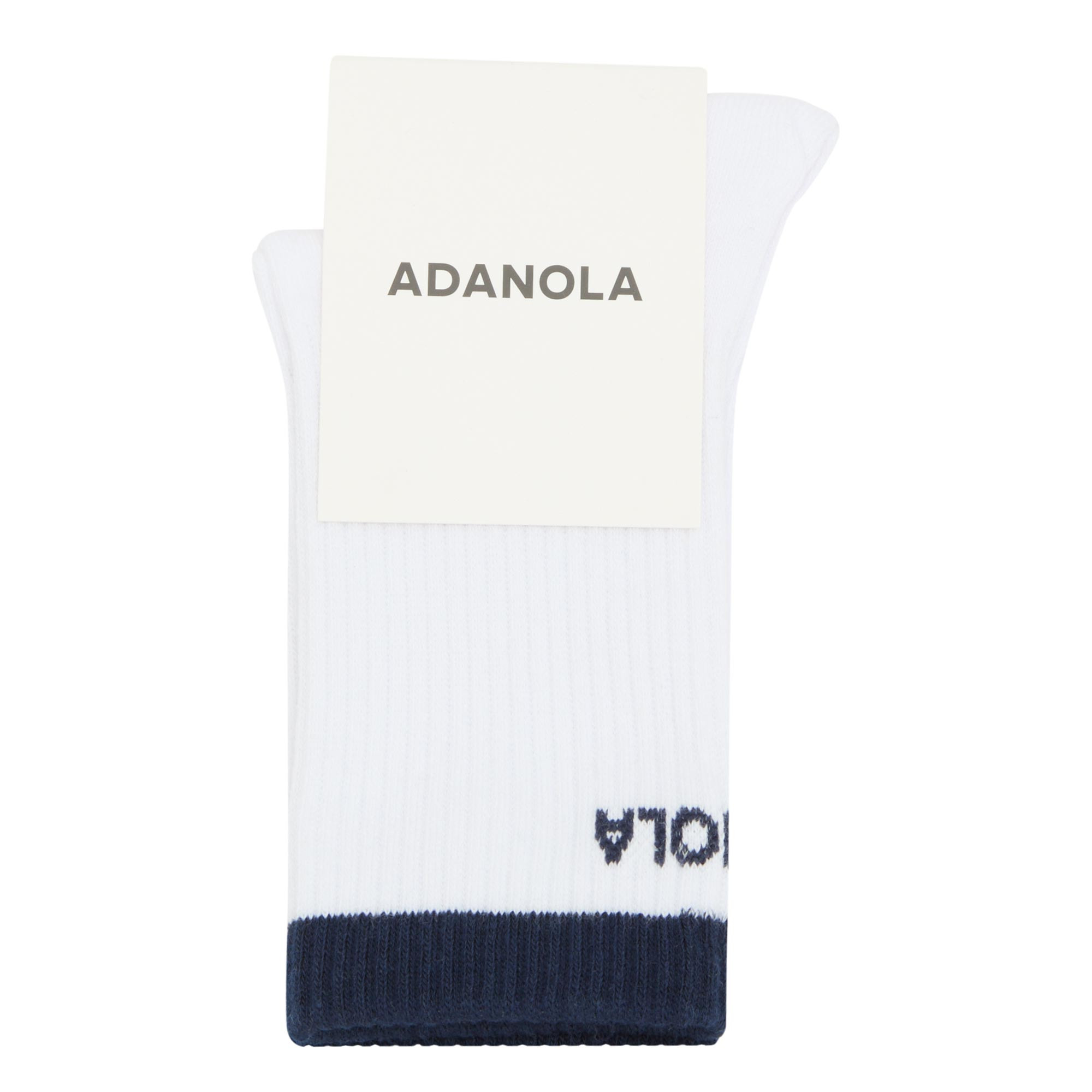 ADANOLA Single Stripe Logo Socks - White  Midnight | Brown Thomas (IE)