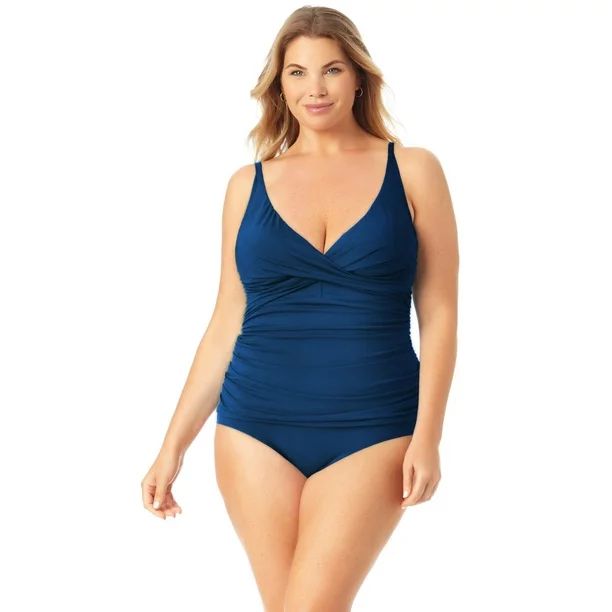 Catalina Plus - Twist Front Underwire Tankini Top - Walmart.com | Walmart (US)