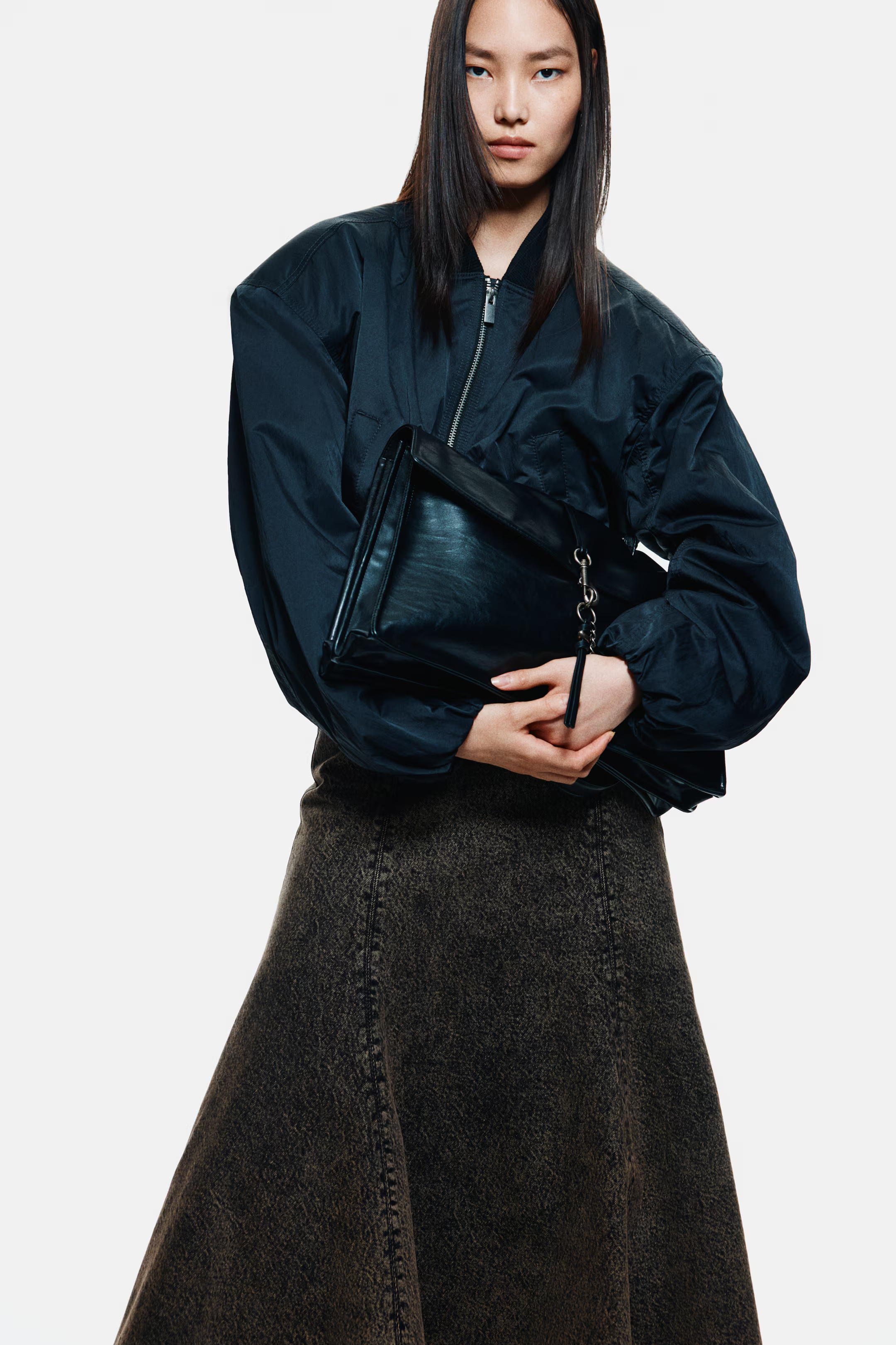 Flared denim skirt | H&M (UK, MY, IN, SG, PH, TW, HK)