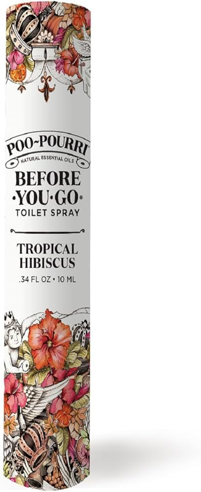 Poo-Pourri Before-You-Go Toilet Spray, Tropical Hibiscus, Travel Size 10 mL - Hibiscus, Apricot a... | Amazon (US)