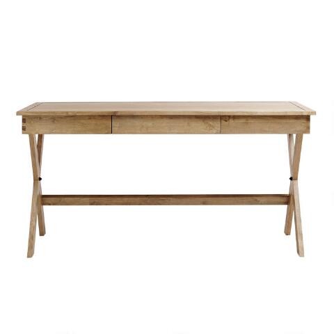 Light Walnut Campaign Desk | World Market