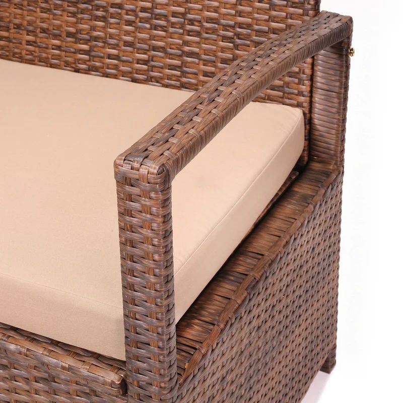 Barton Water Resistant Wicker Bench- 70 Gallon Storage | Wayfair North America