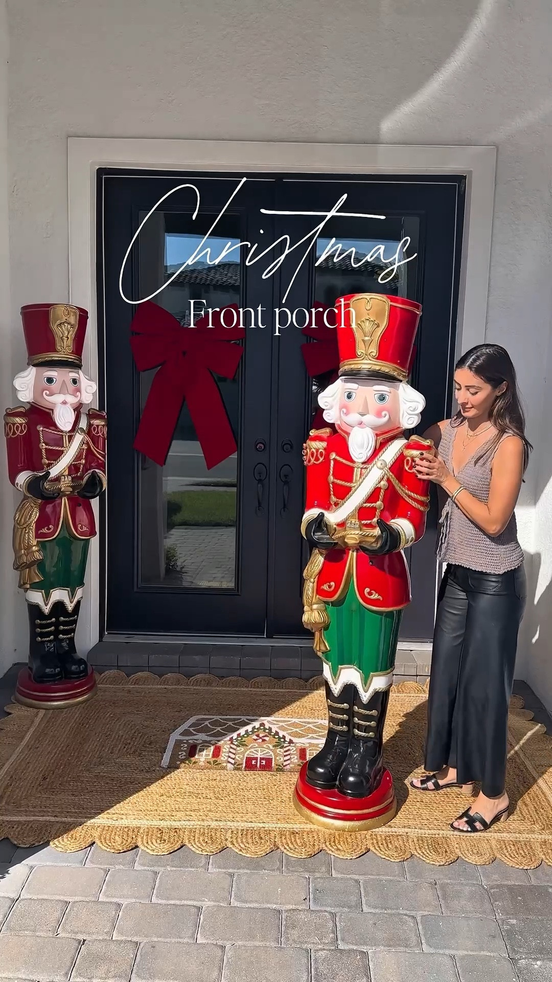 I still have a ton more to decorate, but I figured we can do this in two parts! The red bows are sold out (I warned y’all last month!), but they do have other colors. And this rug…OMG, she’s perfect!

Christmas front porch holiday Nutcracker, 5 foot Nutcracker 6 foot Nutcracker scallop rug, oversize bows home decor Christmas decor 

#LTKHome #LTKHoliday #LTKSaleAlert