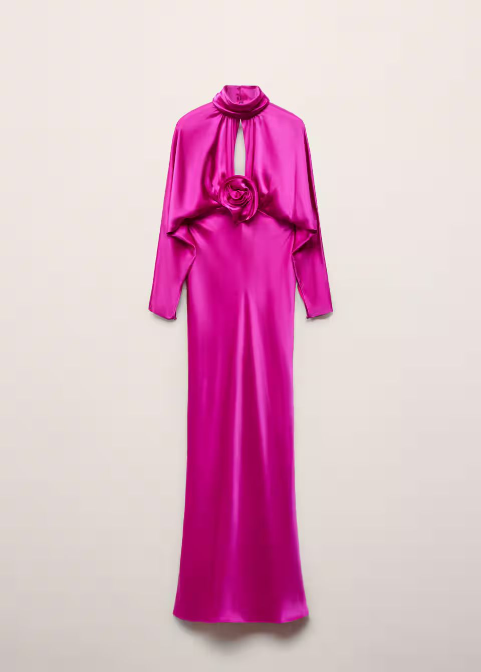 Satin dress with flower detail -  Women | Mango USA | MANGO (US)
