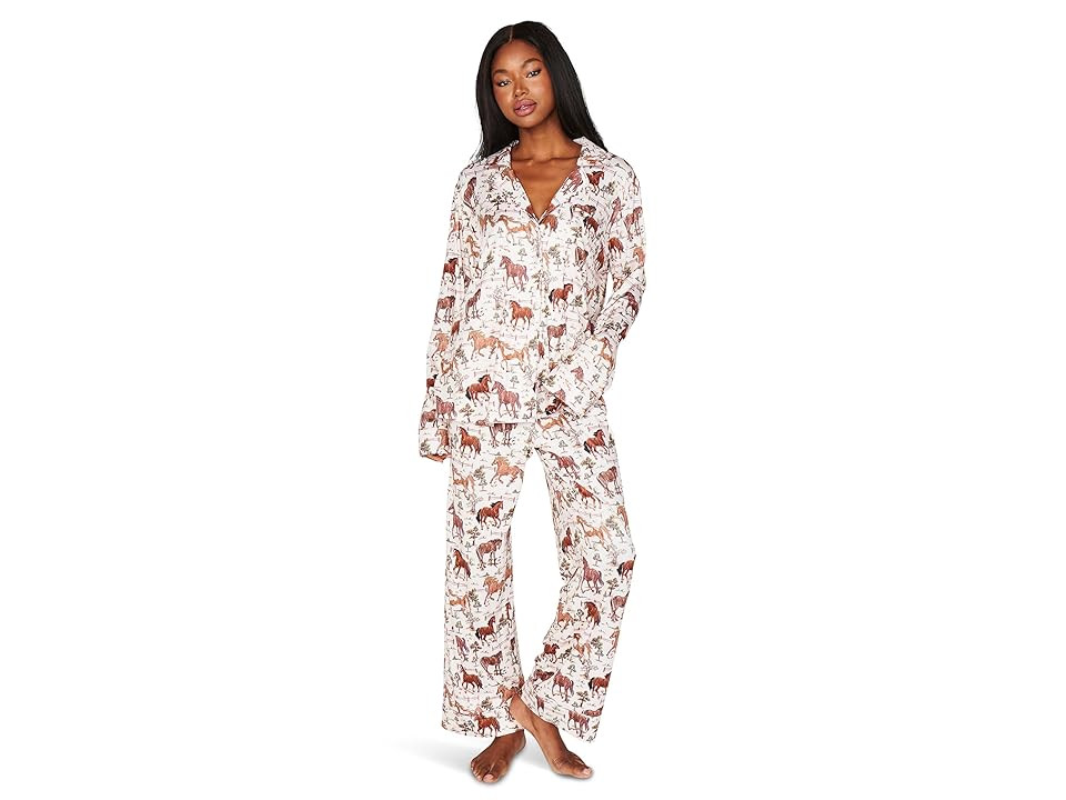 Show Me Your Mumu Classic Pajama Set Women's Pajama Sets Country Horses Jersey : MD, Polyester/Spandex | Zappos