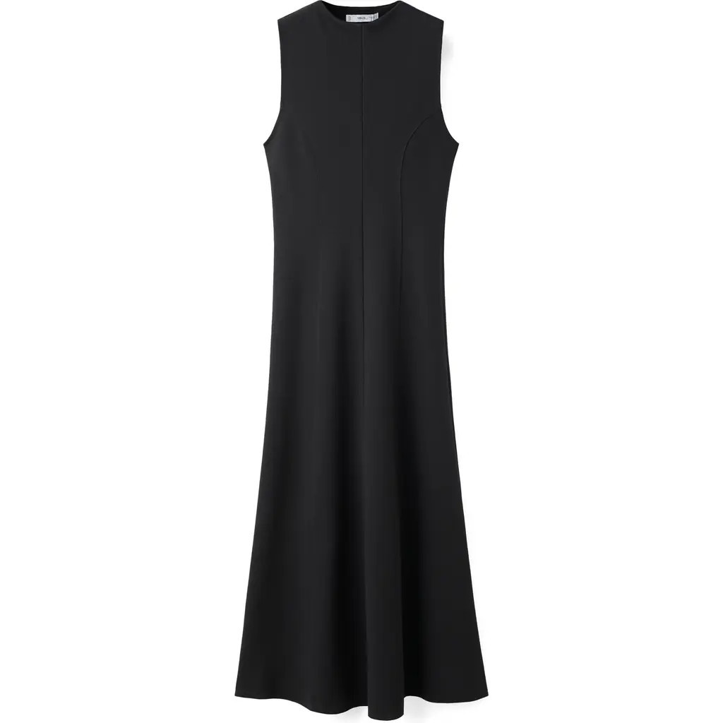 MANGO Seam Detail Sleeveless Dress in Black at Nordstrom, Size 0 | Nordstrom