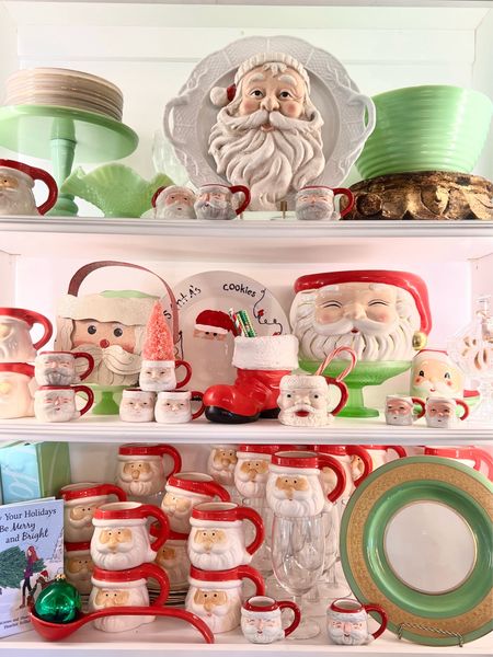I love combining my jadeite pieces with my Santa mug collection for a fun hot cocoa corner in our kitchen 🎅🏻

#LTKHoliday #LTKSeasonal #LTKhome