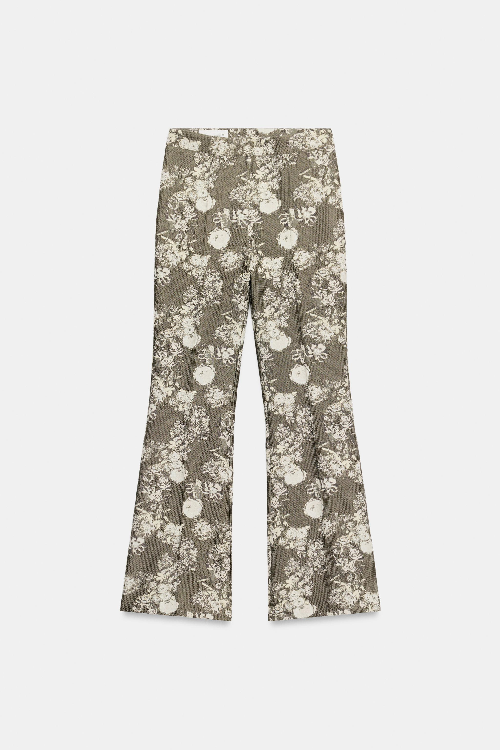 JACQUARD FLARE PANTS | Zara US