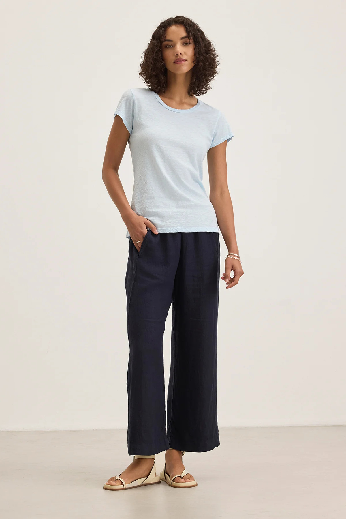 LOLA LINEN STRAIGHT LEG PANT | Velvet by Graham & Spencer