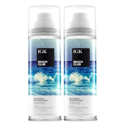 IGK BEACH CLUB Touchable Texture Spray | Hold + Volume + Lightweight | Vegan + Cruelty Free | 5.0 oz (Pack of 2) | Amazon (US)