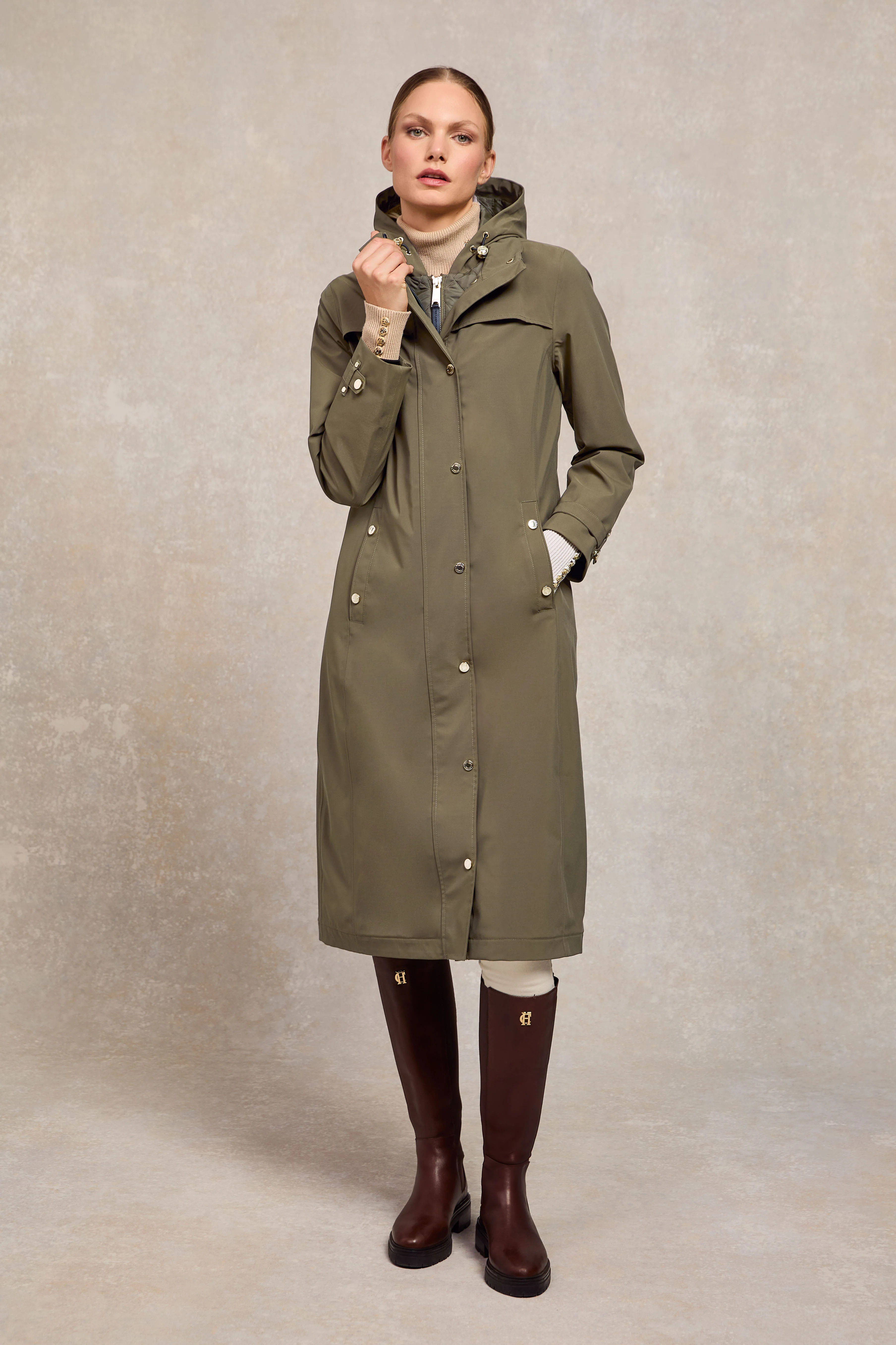 Folgate Rain Coat (Soft Khaki) | Holland Cooper