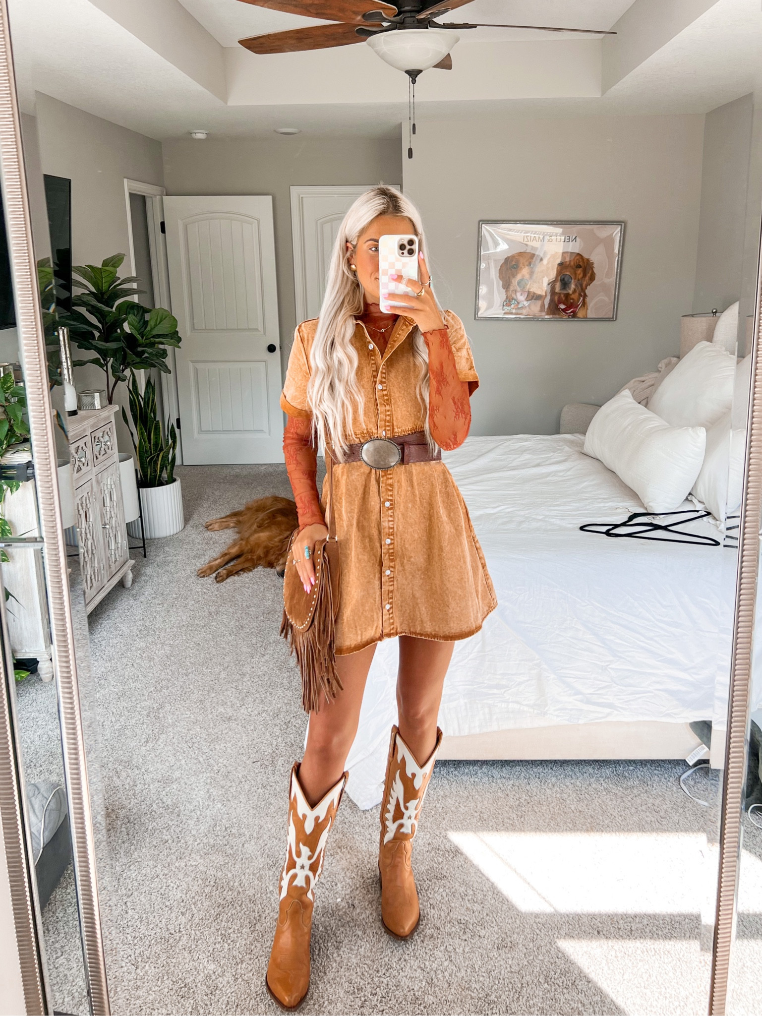 dress + top on storefront — belt + cowboy boots + purse (code: KIRA20for boots) 

#LTKshoecrush #LTKstyletip #LTKSeasonal