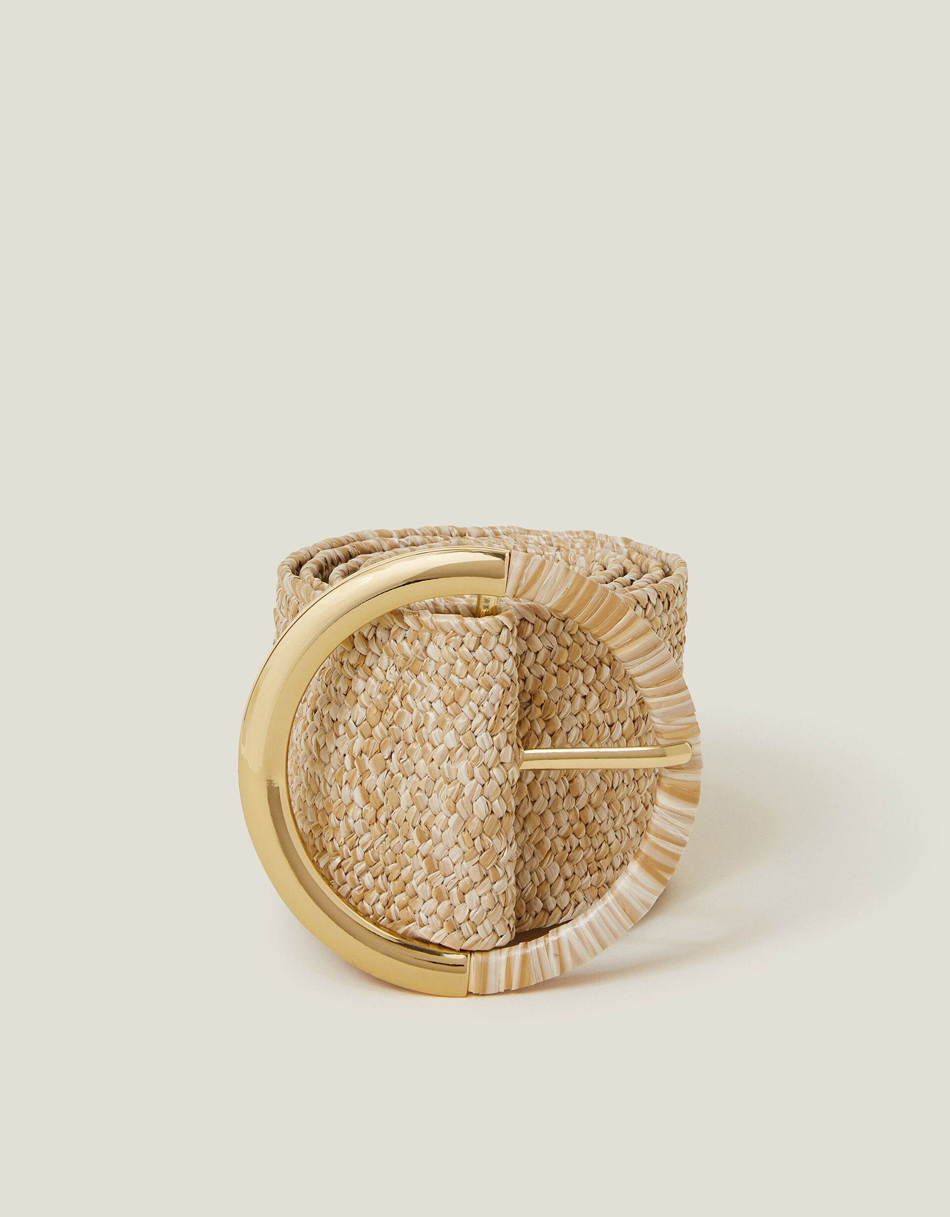 Thick Raffia Buckle Belt Natural | Accessorize (Global)