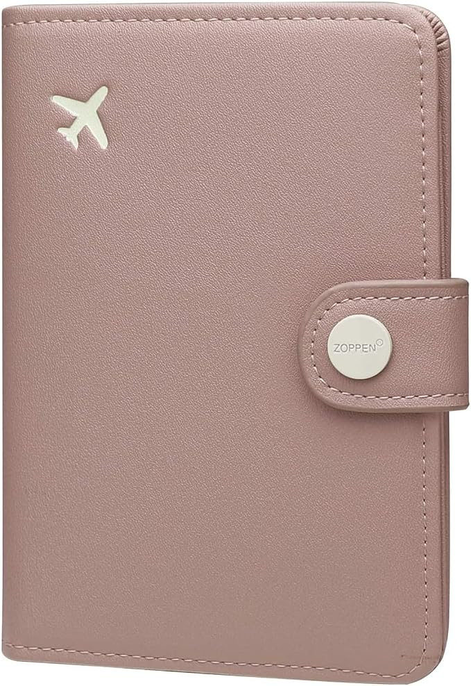 Passport Holder RFID Blocking Travel Wallet, Dusty Pink | Passport Cover with Multiple Card Slots... | Amazon (US)