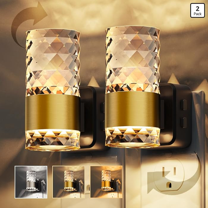 L LOHAS LED Night Light,Modern Night Lights Plug into Wall,2 Pack Amber-3000K-5000K Adjustable Co... | Amazon (US)