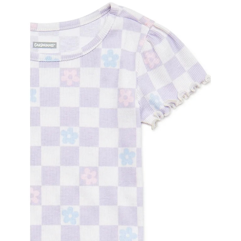 Garanimals Toddler Girls Short Sleeve Ribbed Top, Sizes 12M-5T | Walmart (US)
