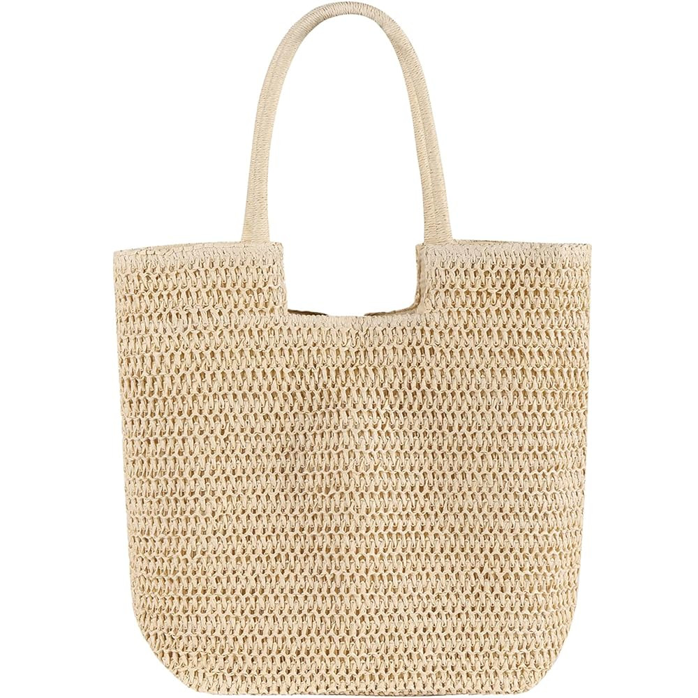 WantGor Straw Beach Bags, Women Summer Woven Tote Bag Large Boho Shoulder Handbags Casual Travel ... | Amazon (CA)