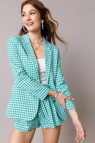 Claire Gingham Blazer | Francesca's