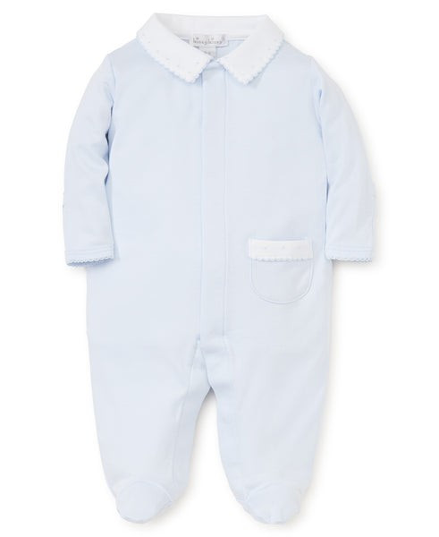 Blue Kissy New Beginnings Footie w/Collar | Kissy Kissy