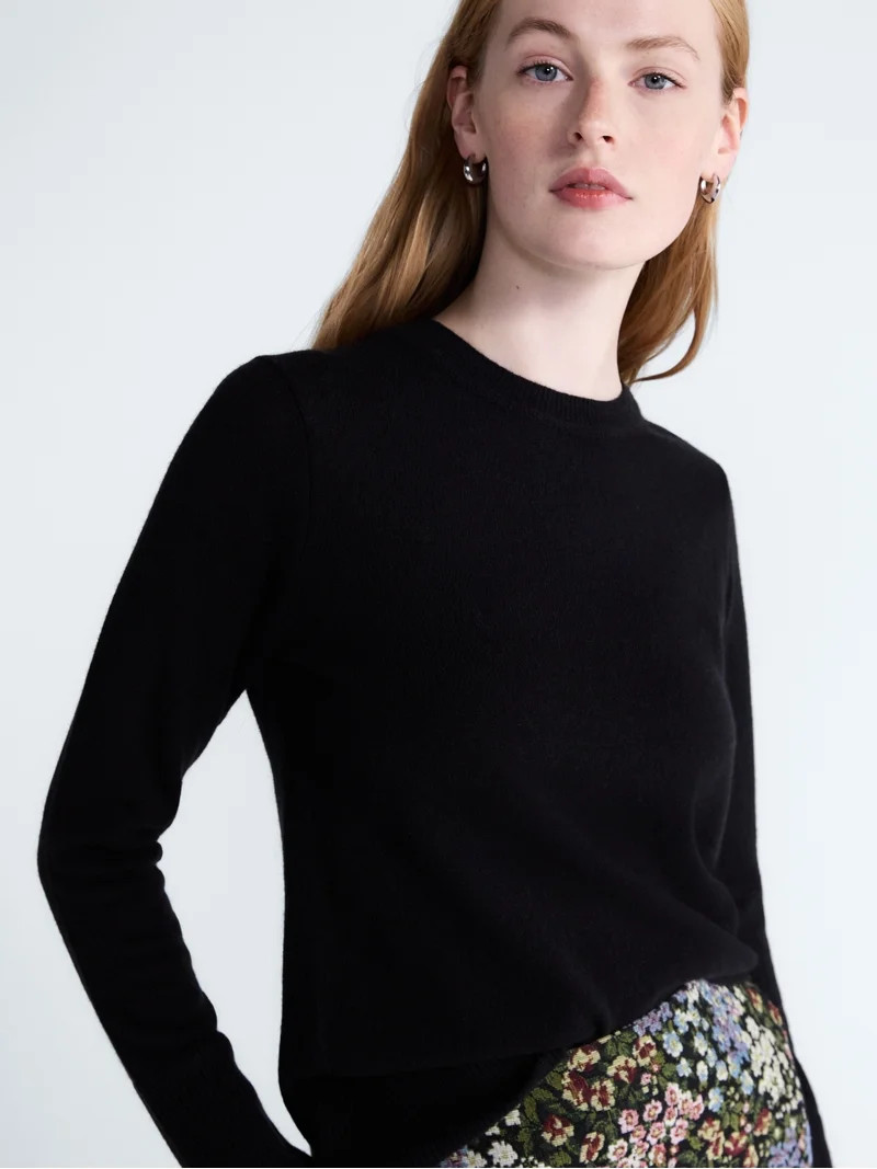 Free Assembly Women's and Women's Plus Cashmere Sweater with Long Sleeves, Sizes XS-4X | Walmart (US)