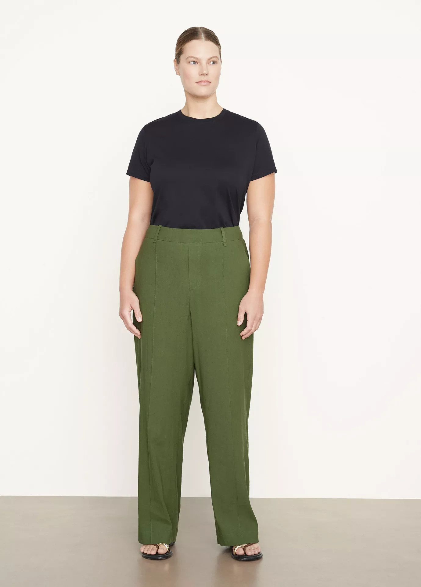 Linen-Blend High-Waist Pull-On Pant | Vince LLC
