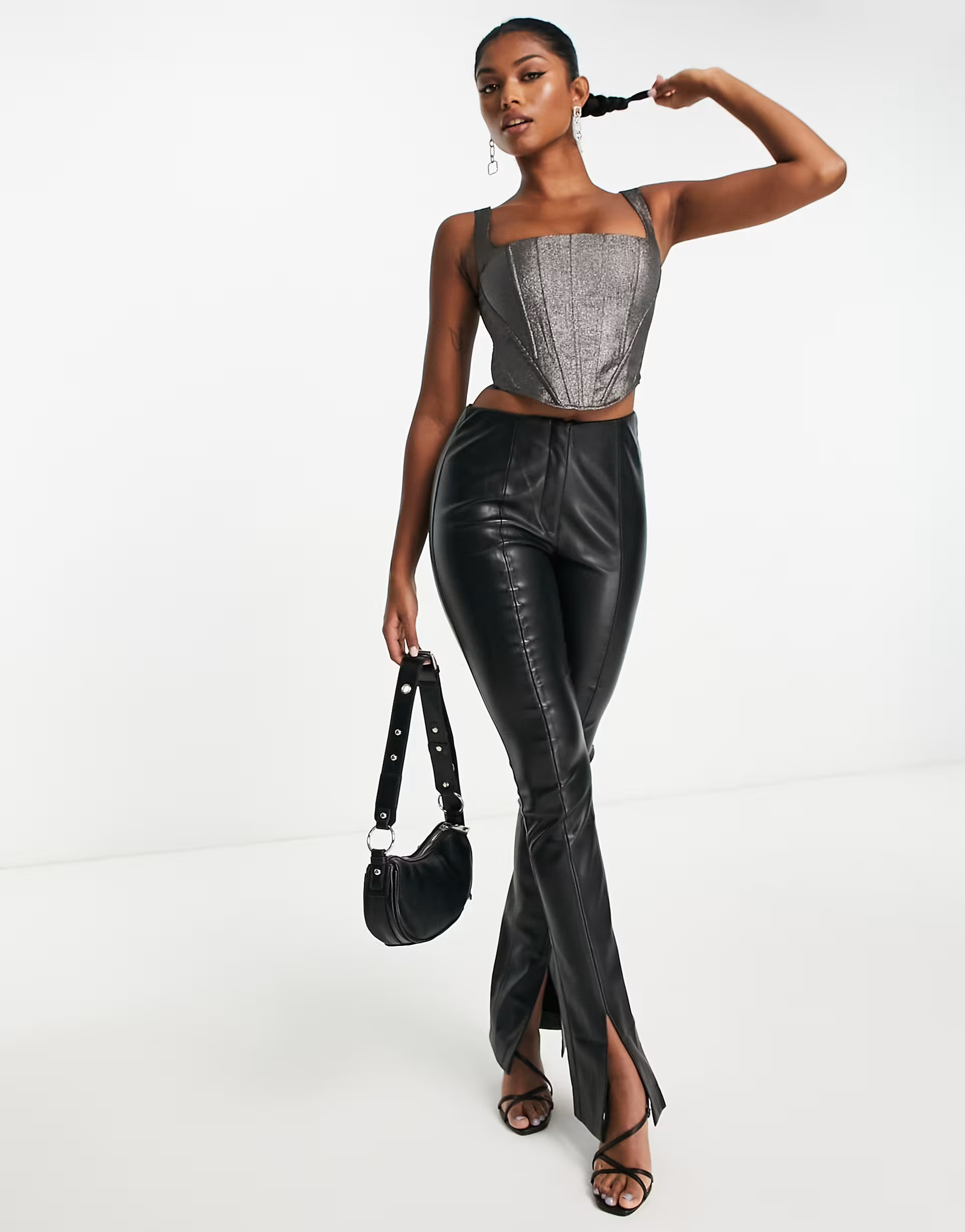 & Other Stories corset top in black metallic - part of a set | ASOS (Global)