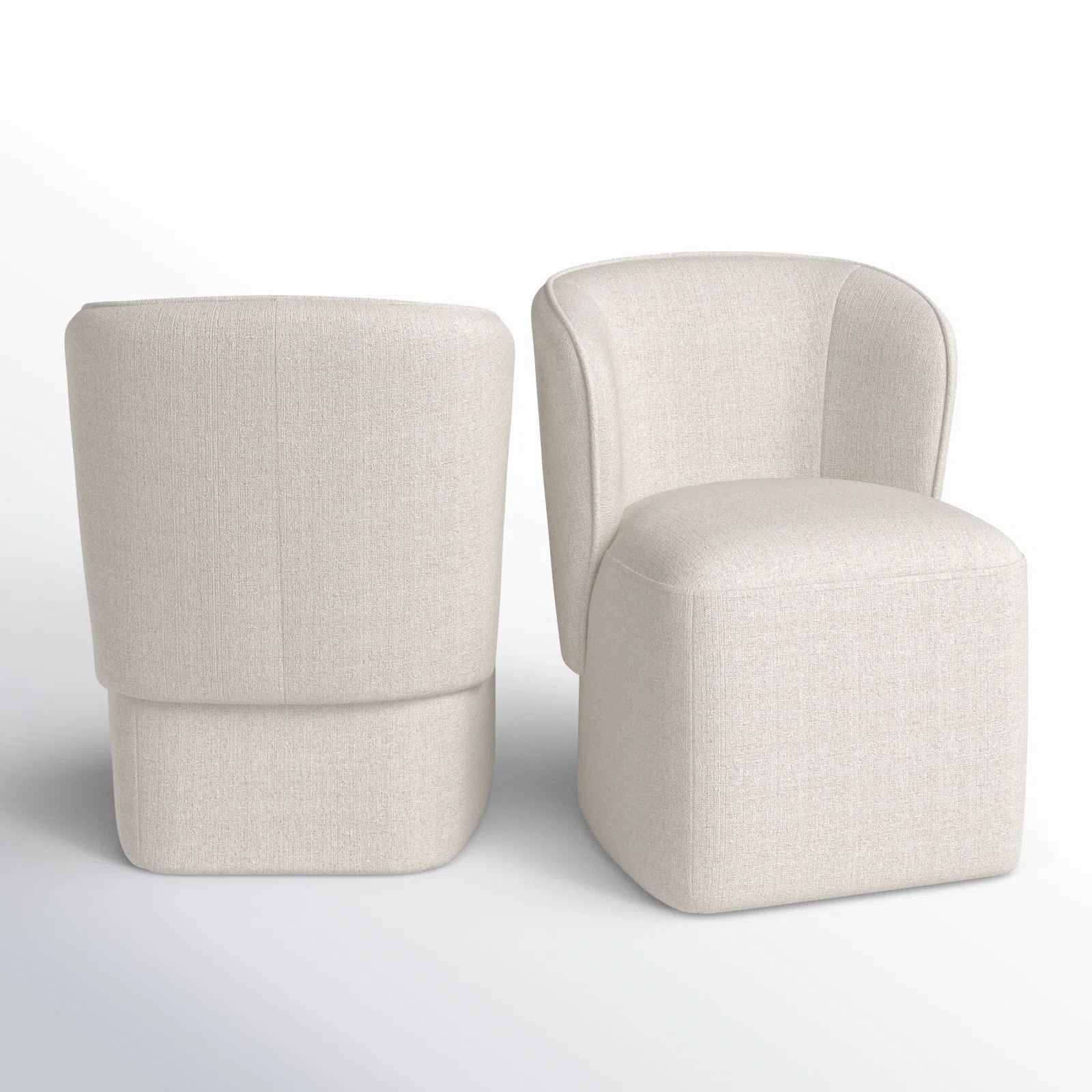 Niha Upholstered Dining Chair With Caster (Set of 2) | Wayfair North America