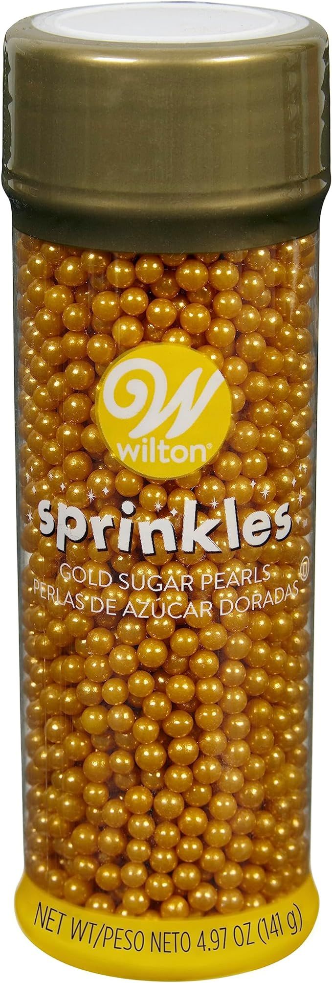 Wilton Sugar Pearls, 141 gram, Gold, Non Toxic | Amazon (US)