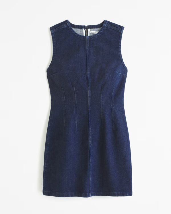 Shell Denim Mini Dress | Abercrombie & Fitch (US)