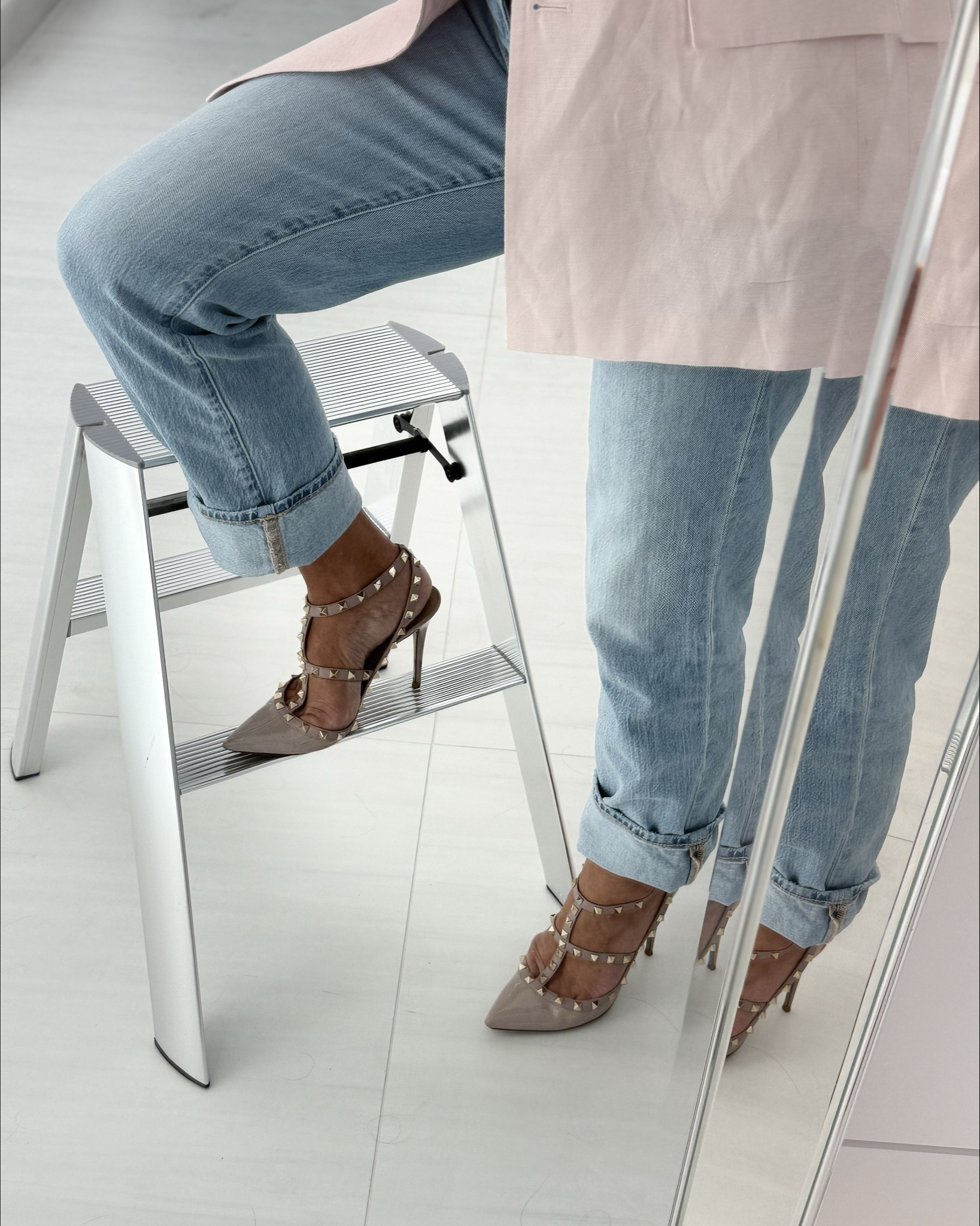 Designer Heels that are with the investment.

 Girls math- $1100 and wear them once a week that is only costing you $20, wear twice a week, and you can/c they are so comfortable for stiletto heel, only $10

So don’t spend the money on Starbucks and wear the Valentino heel… 🫣

But if that is still not your thing I found a designer inspired Valentino.   

Which option would you choose? 

#shoes #heels #worththesplurge

#LTKOver40 #LTKStyleTip #LTKWorkwear