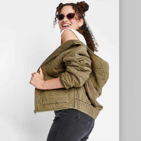 Women's Hooded Quilted Jacket - Wild Fable™ | Target