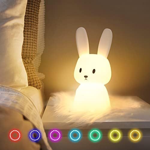 Kids Night Light,Afootry Cute Bunny Night Light Valentines Day Gifts for Kids Nursery Baby Toddler T | Amazon (US)