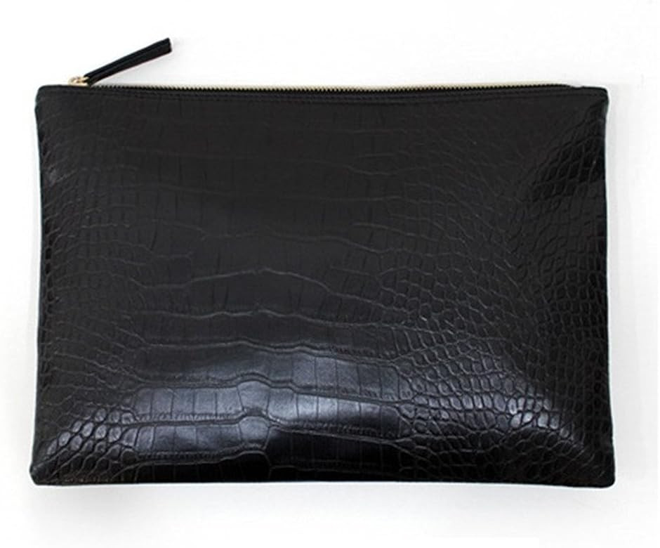 NIGEDU Women Clutches Crocodile Grain PU Leather Envelope Clutch Bag | Amazon (US)