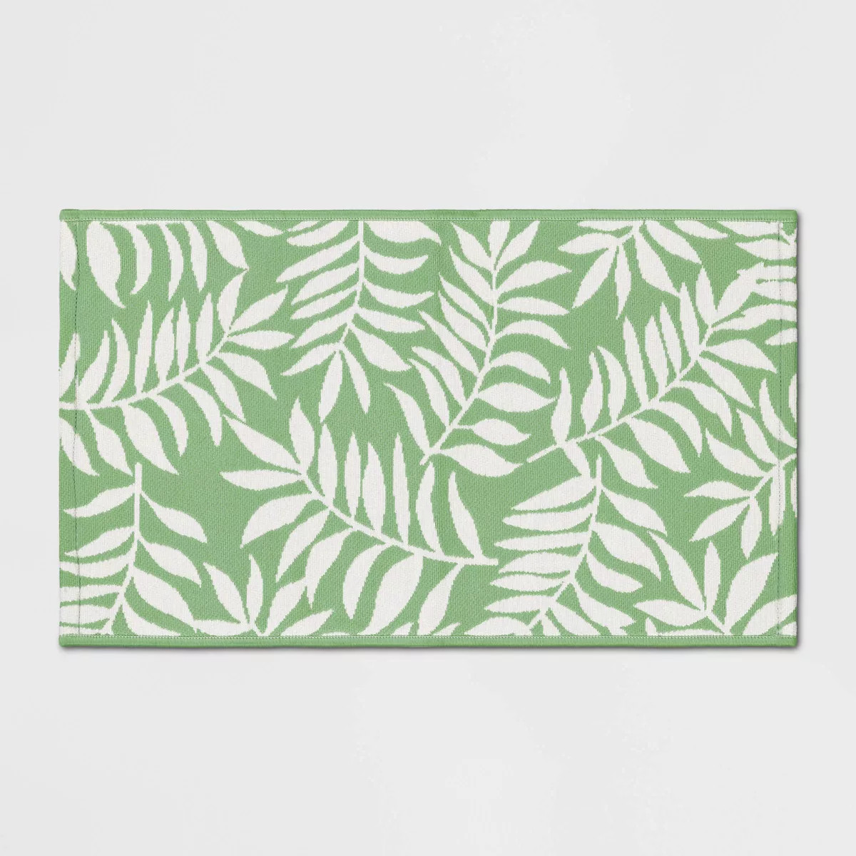 20"x34" Palm Striped Reversible Accent Rug Green/White - Sun Squad™ | Target