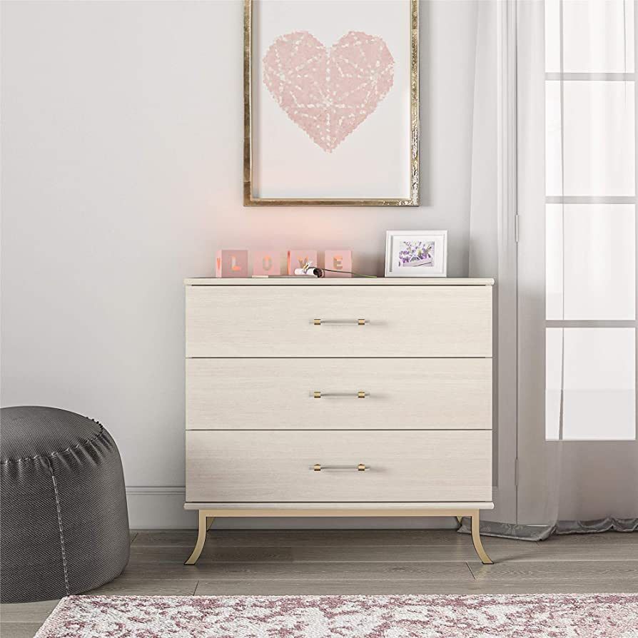 Little Seeds Monarch Hill Clementine White 3 Drawer Dressers, Ivory Oak | Amazon (US)