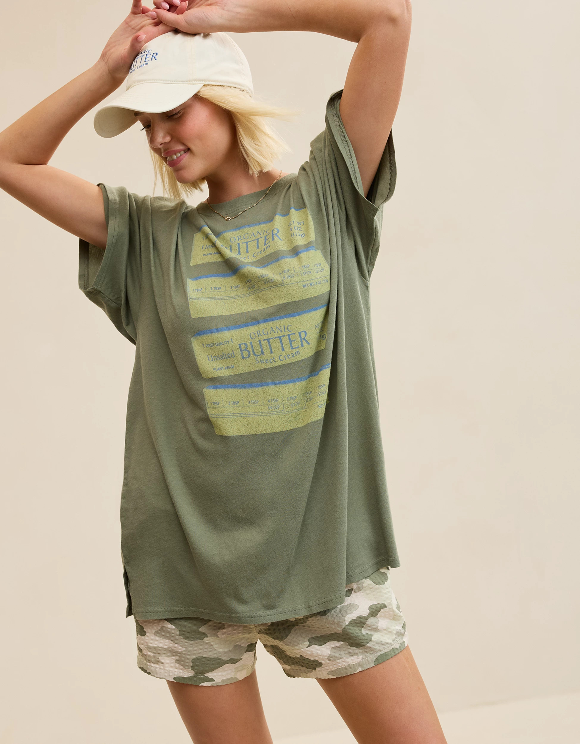 OVERSLEPT by Aerie Sleep Happens Night Tee | Aerie