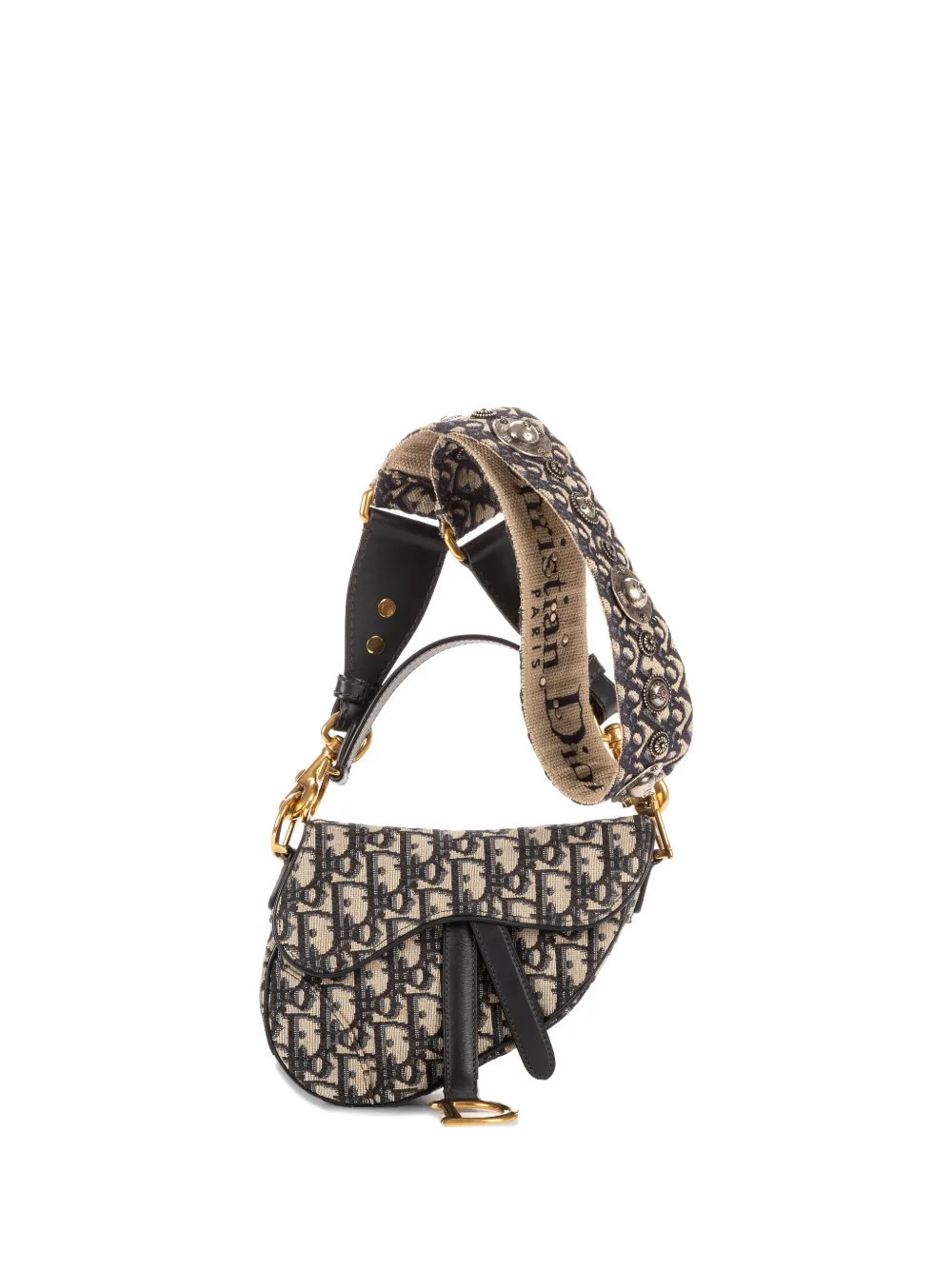 Christian Dior Pre-Owned mini Saddle Oblique tote bag - Blue | Farfetch Global