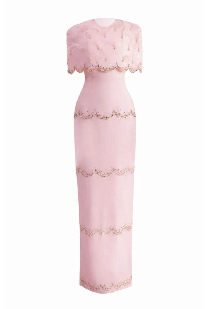 PINK SPARKLING ORGANZA MAXI DRESS | HAPPY CLOTHING | CULT MIA | CULT MIA UK LTD