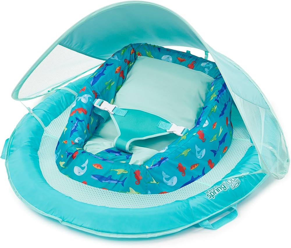 Swimways Sun Canopy Inflatable Infant Spring Float for Infants Aqua Fish | Amazon (US)