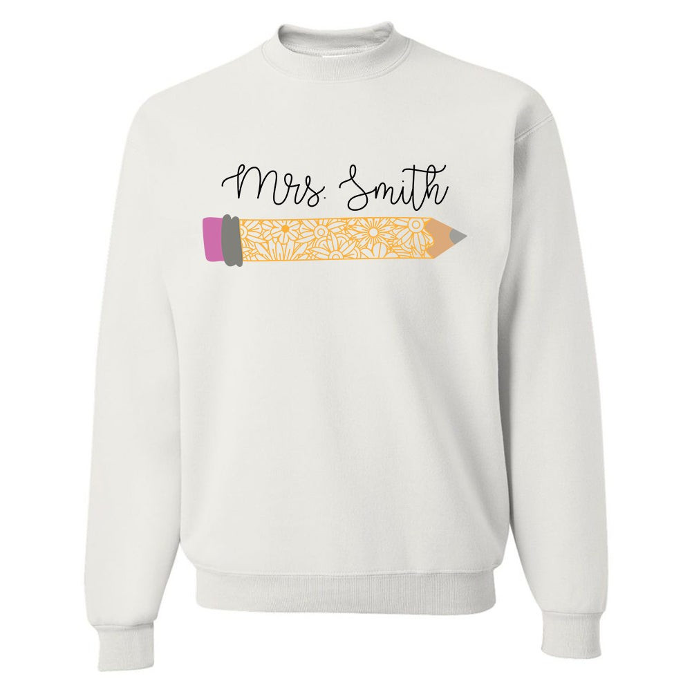 Make It Yours™ 'Floral Pencil' Crewneck Sweatshirt | United Monograms