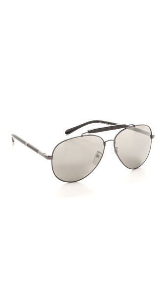 Givenchy Top Bar Aviator Sunglasses - Gunmetal/Smoke Mirror | Shopbop