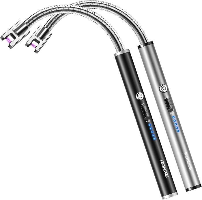 RONXS Candle Lighters, Long Electric Lighter Rechargeable USB Lighter with LED Battery Display, F... | Amazon (US)