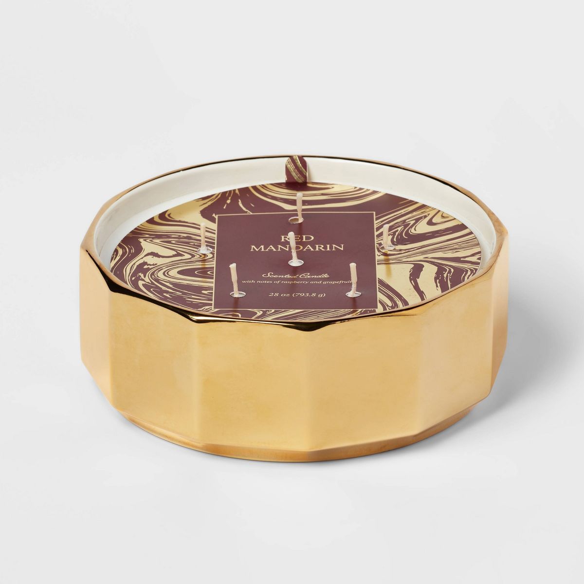 28oz Ceramic 6-Wick Red Mandarin Candle Gold - Threshold™ | Target