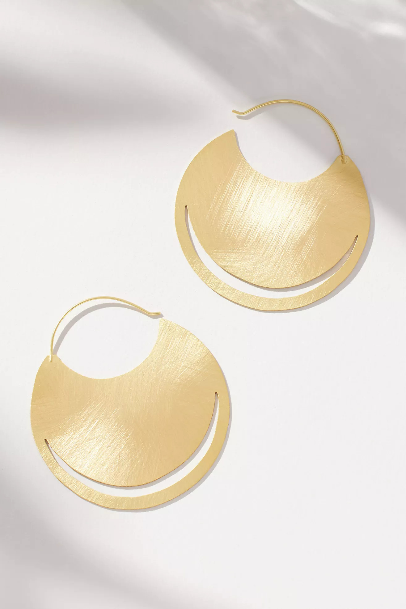 Scratched-Metal Hoop Earrings | Anthropologie (US)