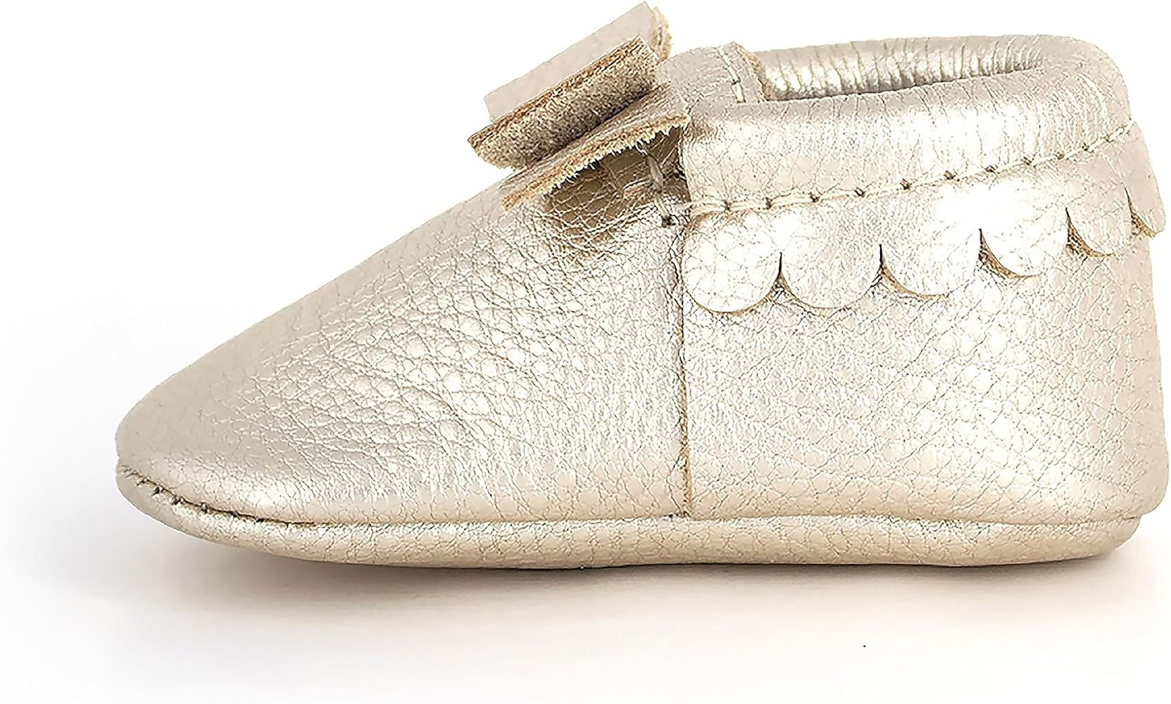 Freshly Picked - Soft Sole Leather Bow Moccasins - Baby Girl Shoes - Sizes 1-5 - Multiple Colors | Amazon (US)