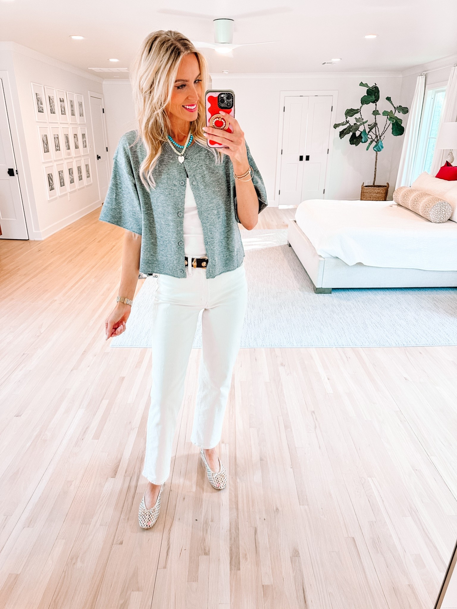 Fall Style / Amazon / Short sleeve cardigan / Ballet flats / Madewell belt 

#LTKFindsUnder100 #LTKShoeCrush #LTKStyleTip